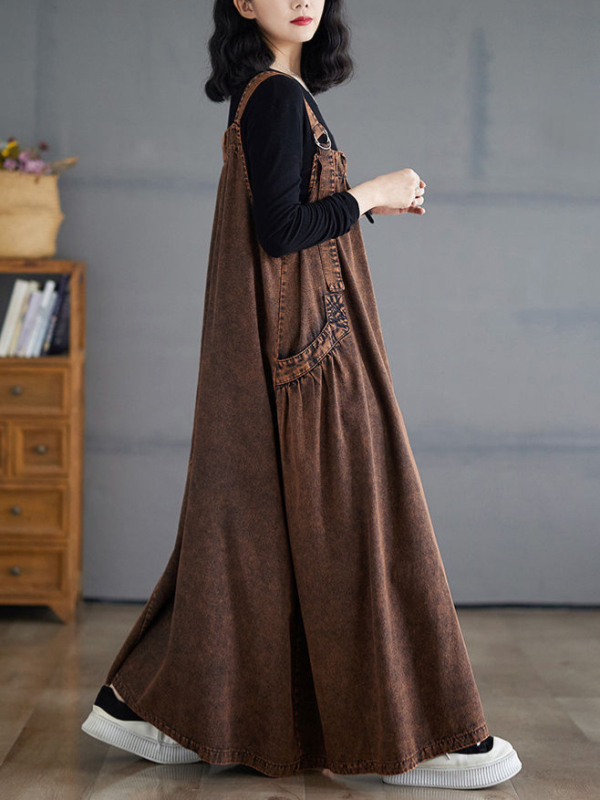 plus size női ruházat kézműves wrap színes farmer strb ruha terhes nők plus size retró laza karcsú hosszú nagy ruha