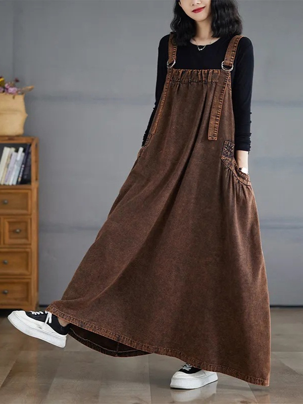 plus size női ruházat kézműves wrap színes farmer strb ruha terhes nők plus size retró laza karcsú hosszú nagy ruha