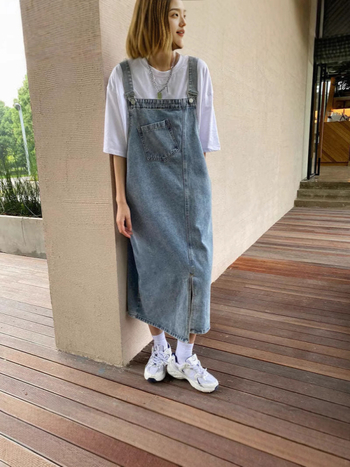 2025-ös farmerpántos szoknya női dizájn Sense Niche elegáns pántos szoknya tavaszi és nyári bő ruha