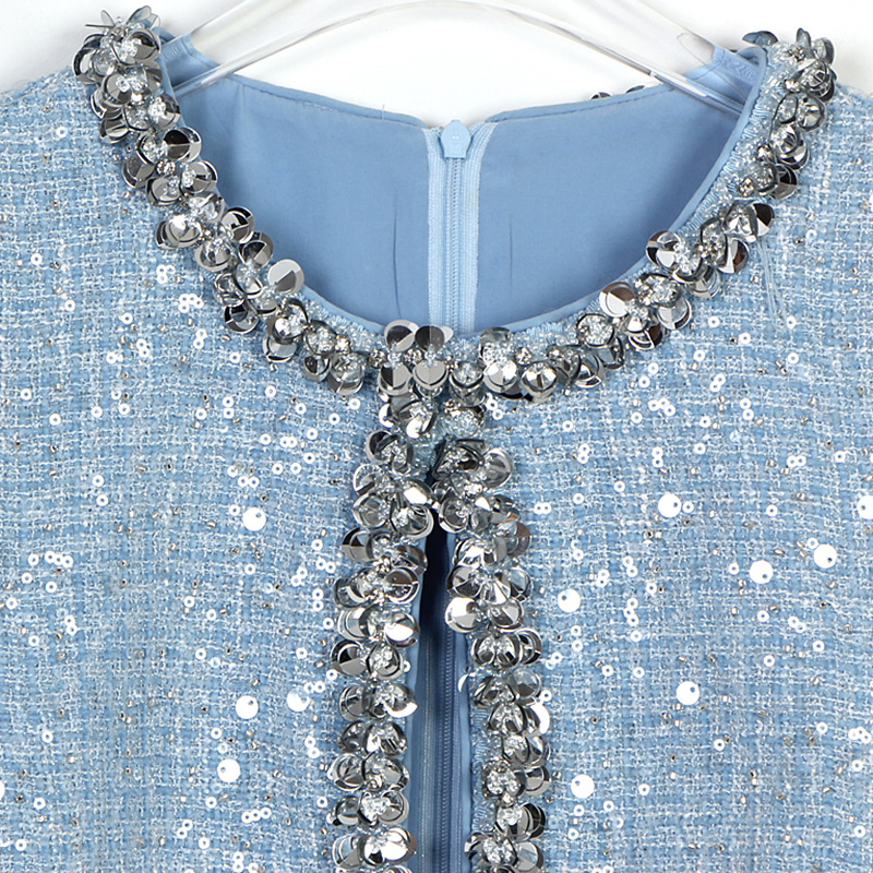 Nova ženska teška haljina bez rukava s dijamantima, mirisnim stilom, perlicama i šupljim šljokicama iz 2025.