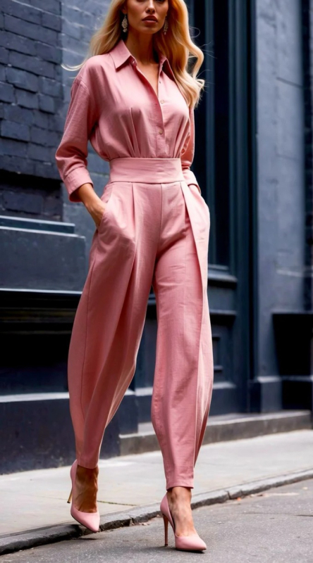 2025 Európa és az Egyesült Államok határokon átnyúló Amazon divatos lezser öltöny hosszú ujjú ing egyenes nadrág ingázó kétrészes női