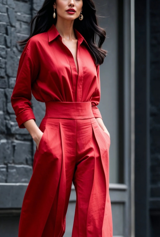 2025 Európa és az Egyesült Államok határokon átnyúló Amazon divatos lezser öltöny hosszú ujjú ing egyenes nadrág ingázó kétrészes női