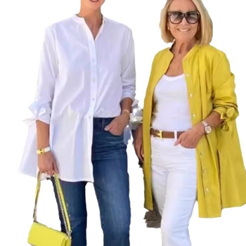 2024-es AliExpress egysoros, professzionális hajtókás elegáns ingázó kardigán, egyszínű, hosszú ujjú pamuting