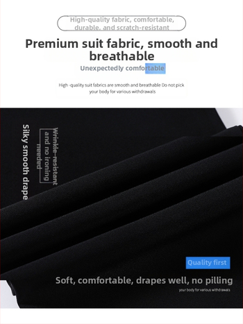 Тесен костюм с широки крачоли, дамски панталон, пролет/есен 2024, висока талия, дозиращ, отслабващ, черен, ежедневен, прав, работен панталон за лятото