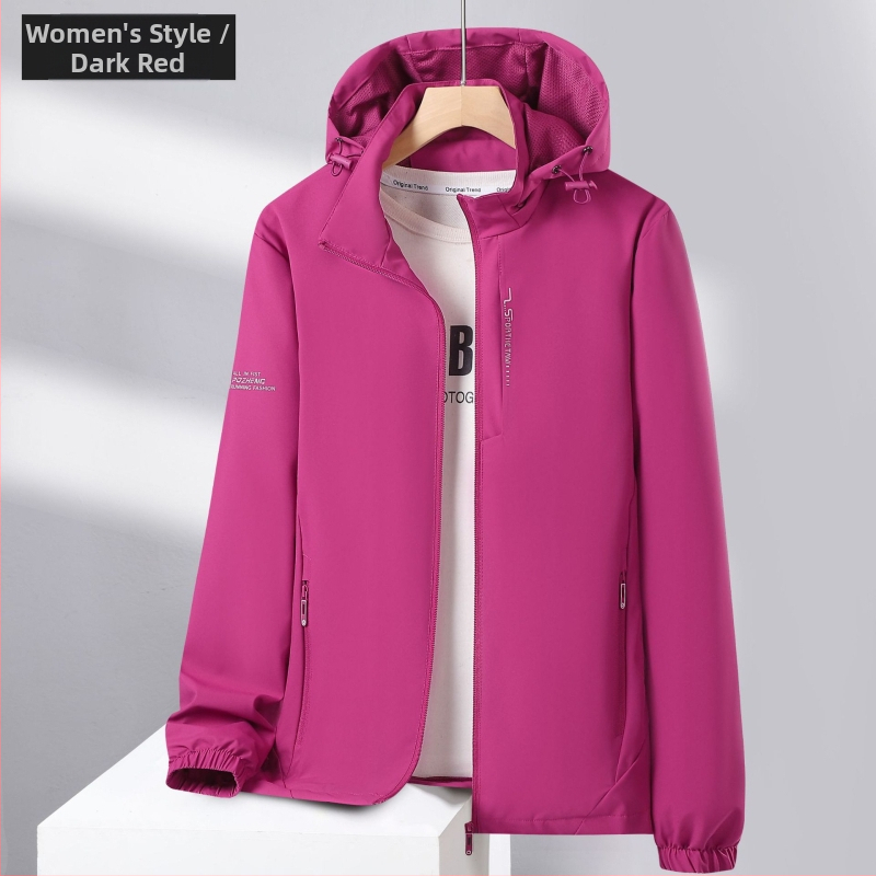 Pavasara un rudens vīriešu un sieviešu jakas, plānas āra vēja un ūdensnecaurlaidīgas liela izmēra pāru ikdienas jakas, alpīnisma jakas