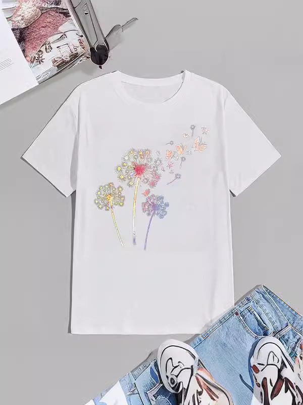 Four Seasons új fekete-fehér tinédzser pulóver, raktáron, lezser, laza, rajzfilmfigura, kényelmes, egyszerű pamut póló