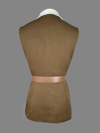 Γυναικείο Γιλέκο 2025 Νέα Άνοιξη Petite Super Stylish Καφέ Patchwork Γιλέκο