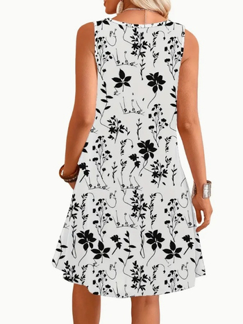 2025-ös nyári európai és amerikai határokon átnyúló export Amazon Independent Station Temu női virágmintás ujjatlan ruha