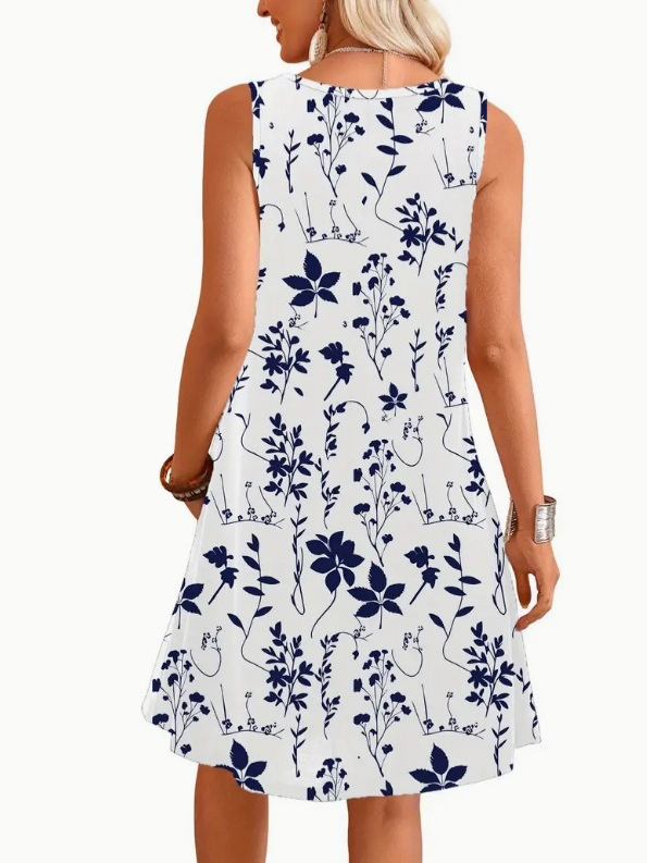 2025-ös nyári európai és amerikai határokon átnyúló export Amazon Independent Station Temu női virágmintás ujjatlan ruha