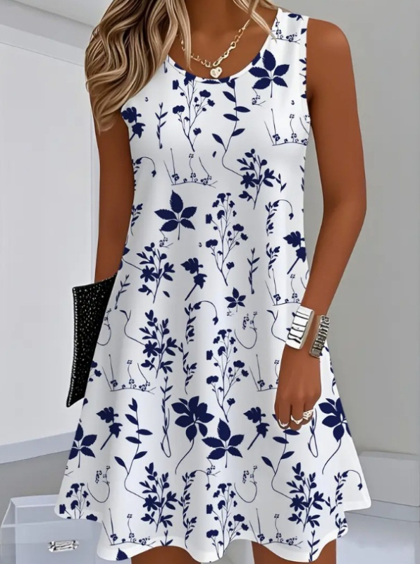 2025-ös nyári európai és amerikai határokon átnyúló export Amazon Independent Station Temu női virágmintás ujjatlan ruha