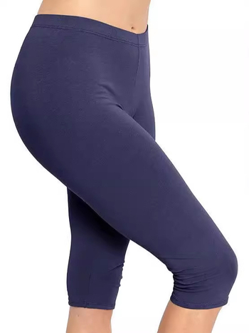 Amazon Cross-border női térdig érő leggings, rövidített nadrág, rugalmas jóga csípőre való pamut spandex, plus size felnőtt