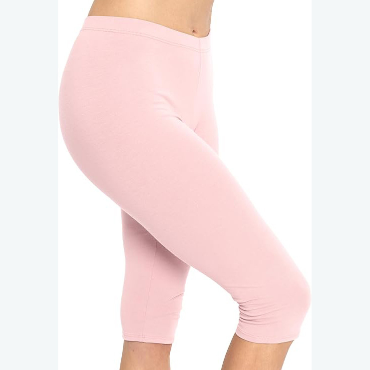 Amazon Cross-border női térdig érő leggings, rövidített nadrág, rugalmas jóga csípőre való pamut spandex, plus size felnőtt