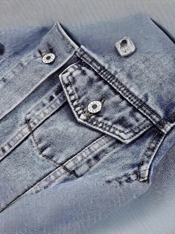 Amazon AliExpress Külkereskedelmi Új Tavaszi és Őszi Divatos Slim-fit Farmerkabát Női Rövid Dzseki Felső Határokon Átnyúló