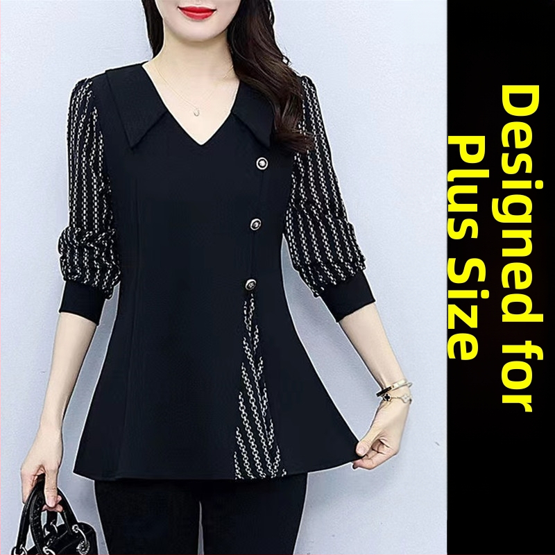 pufók lány őszi hosszú ujjú ing 200 Jin zsír hasat takaró felső plus size női western stílusú toldós hosszú ing