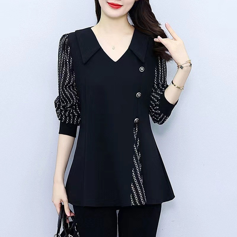 pufók lány őszi hosszú ujjú ing 200 Jin zsír hasat takaró felső plus size női western stílusú toldós hosszú ing