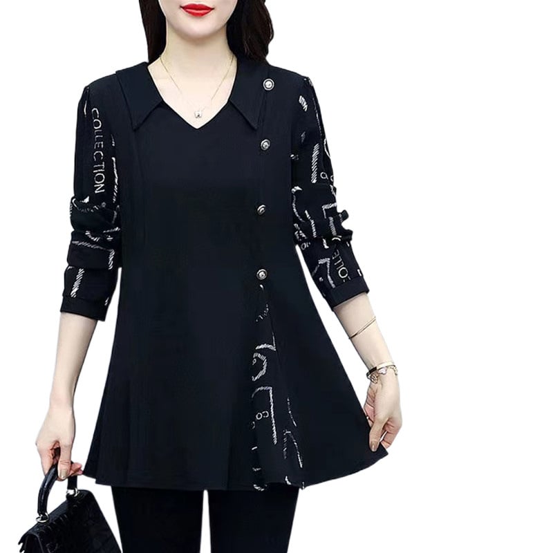 pufók lány őszi hosszú ujjú ing 200 Jin zsír hasat takaró felső plus size női western stílusú toldós hosszú ing