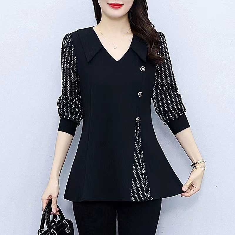 pufók lány őszi hosszú ujjú ing 200 Jin zsír hasat takaró felső plus size női western stílusú toldós hosszú ing