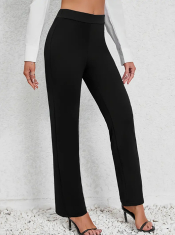 2025 tavaszi, nyári és őszi Amazon európai és amerikai új, magas derekú, lezser, egyenes szárú, egyszínű női nadrág