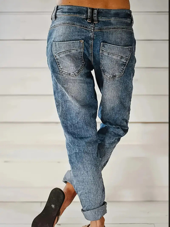 Határokon átnyúló exkluzív Amazon európai és amerikai népszerű tavaszi és őszi új farmernadrágok laza, lezser, sokoldalú, karcsúsító, egyenes szabású nadrágok