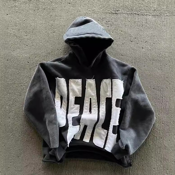 Femeii și femeilor de modă europene și americane, cu mânecă lungă și broderie, cu glugă, hanorac, pulover, topuri, broderie, stil european și american