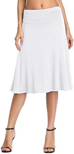 Urban CoCo női rakott, magas derekú, térdig érő, A-vonalú, rugalmas, trapéz szoknya