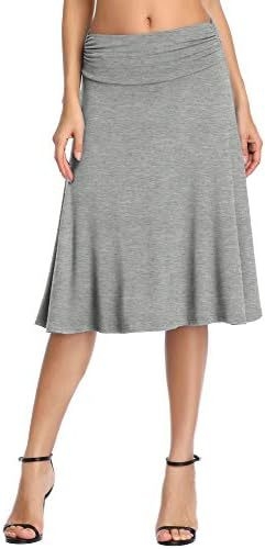Urban CoCo női rakott, magas derekú, térdig érő, A-vonalú, rugalmas, trapéz szoknya