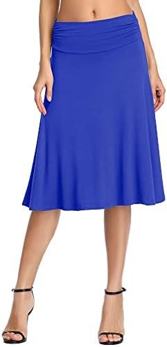 Urban CoCo női rakott, magas derekú, térdig érő, A-vonalú, rugalmas, trapéz szoknya