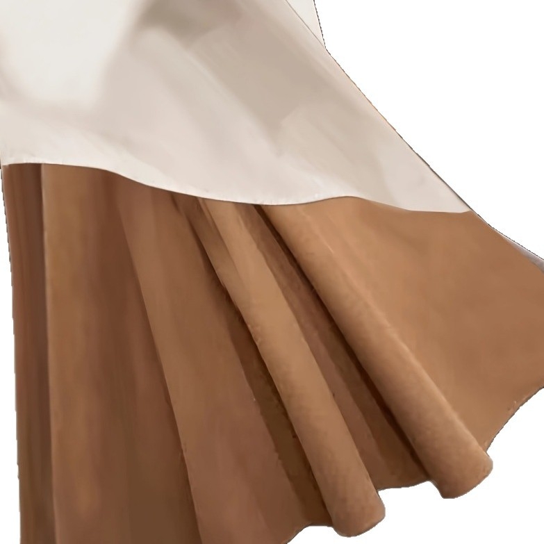 Európai és amerikai export független állomás Amazon határokon átnyúló 2025 nyári új női négy évszakos egyszerű kontrasztos színű szoknya