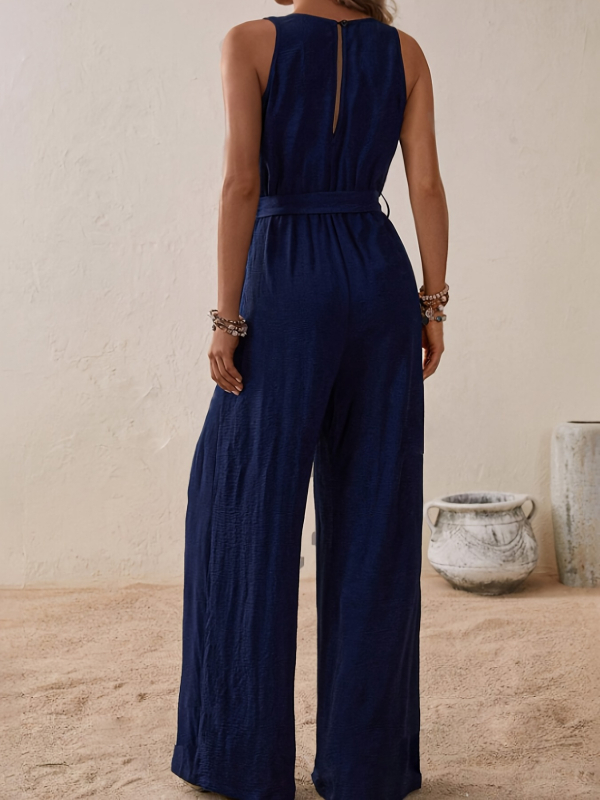 2025-ös, határokon átnyúló, új európai és amerikai sötétkék poliészter overál, sötétkék ujjatlan overál
