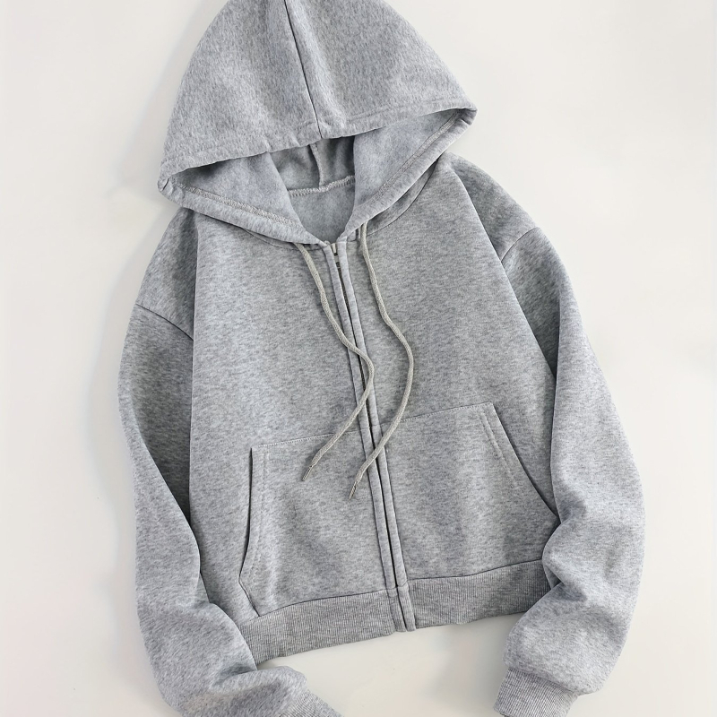 2025-ös, határokon átnyúló, új, európai és amerikai meleg, plüss bélésű, egyszínű, kapucnis női ing, lezser, cipzáras