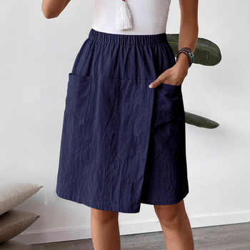 Raktáron 2025 Új európai és amerikai Amazon Független Oldal Egyszínű Többszínű Zsebes Női Lezser Nadrág Szoknya Rövidnadrág