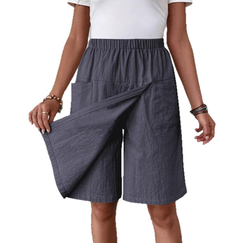 Raktáron 2025 Új európai és amerikai Amazon Független Oldal Egyszínű Többszínű Zsebes Női Lezser Nadrág Szoknya Rövidnadrág