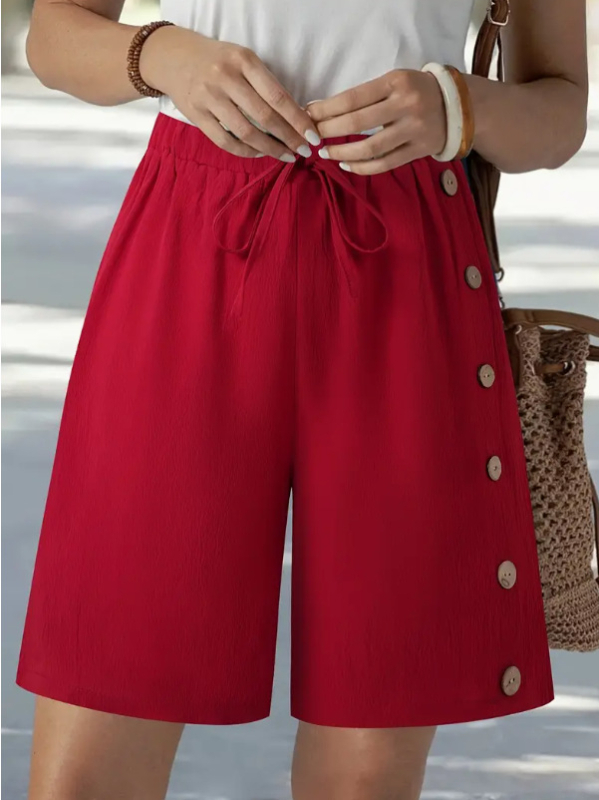 2025 Új Női Határokon Átnyúló Laza Karcsúsító Nyári Húzózsinóros Alkalmi Rövidnadrág