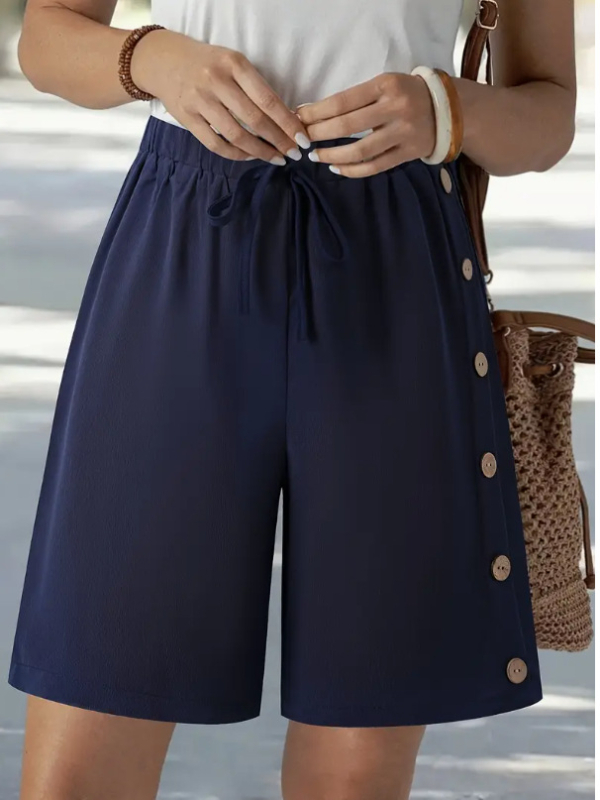 2025 Új Női Határokon Átnyúló Laza Karcsúsító Nyári Húzózsinóros Alkalmi Rövidnadrág
