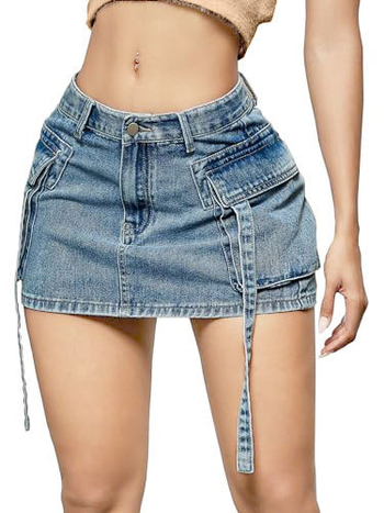 Αποκλειστικά σε διασυνοριακό επίπεδο για ανεξάρτητους σταθμούς Amazon Ευρώπης και Ηνωμένων Πολιτειών Νέα μόδα Φούστα Joker χωρίς σφαίρες Φούστα τζιν γυναικών