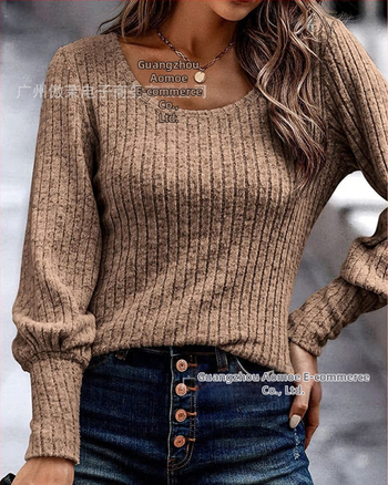 2023 Νέα Γυναικεία Άνοιξη-Καλοκαίρι Νέα Γυναικεία Πλεκτή Λεπτή Μονόχρωμη Στρογγυλή Λαιμόκοψη Μοντέρνο Casual Πουλόβερ