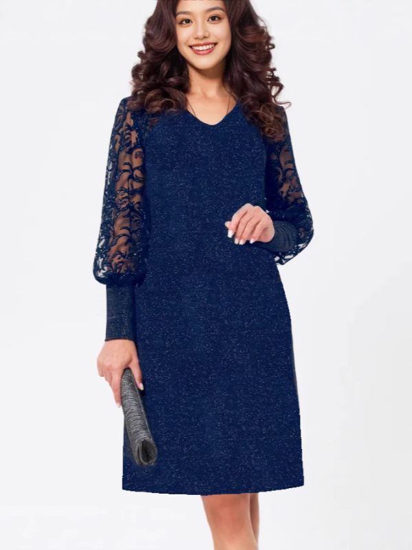 Határokon átnyúló, Európa és az Egyesült Államok közötti új, hosszú ujjú, hálós, ezüst poröltéssel készült, nehézipari, kerek nyakú, elegáns, divatos, minőségi szoknya.