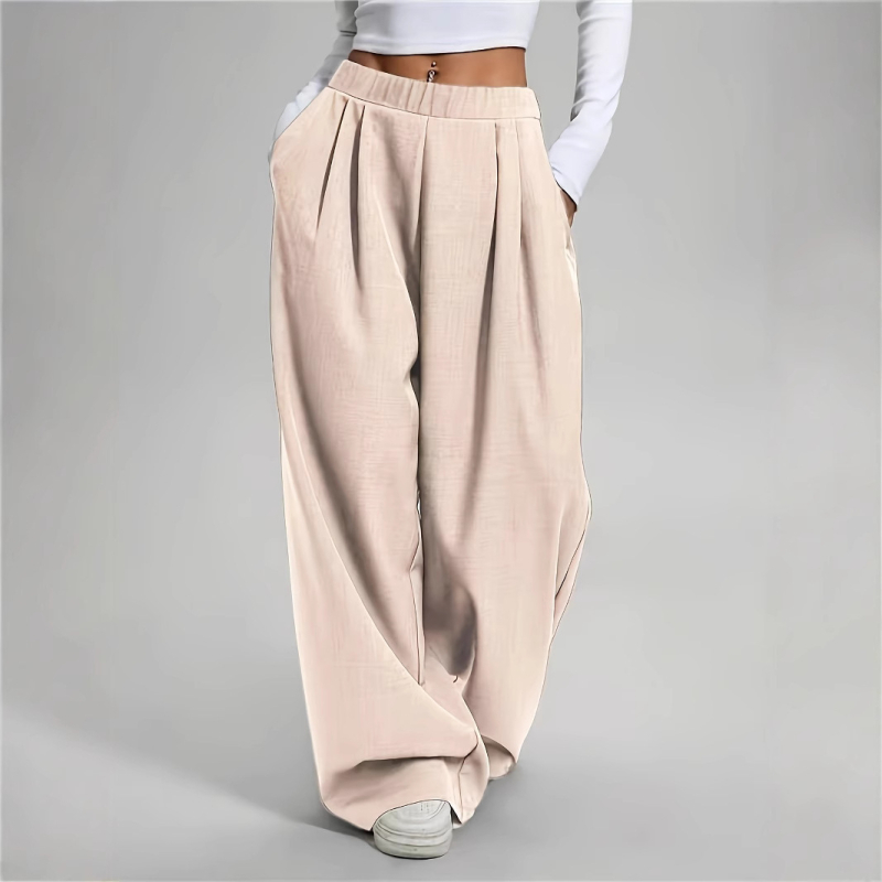 2025 Amazon európai és amerikai külkereskedelmi határokon átnyúló tőr női nadrág női magas derekú széles szárú nadrág hétköznapi laza nadrág