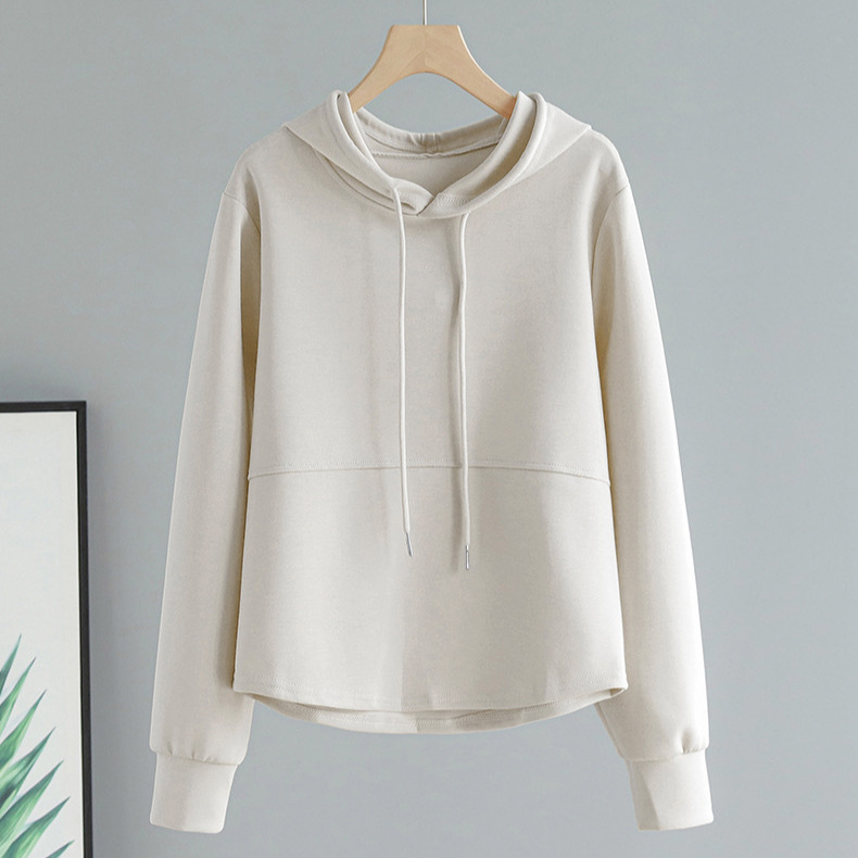 Tavaszi és őszi új kapucnis pulóver rövid kabát női hongkongi stílusú forró lány karcsúsított sportpulóver hétköznapi hosszú ujjú felső divatos