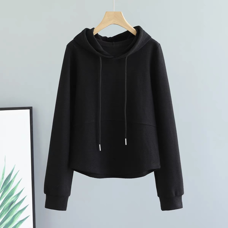 Tavaszi és őszi új kapucnis pulóver rövid kabát női hongkongi stílusú forró lány karcsúsított sportpulóver hétköznapi hosszú ujjú felső divatos