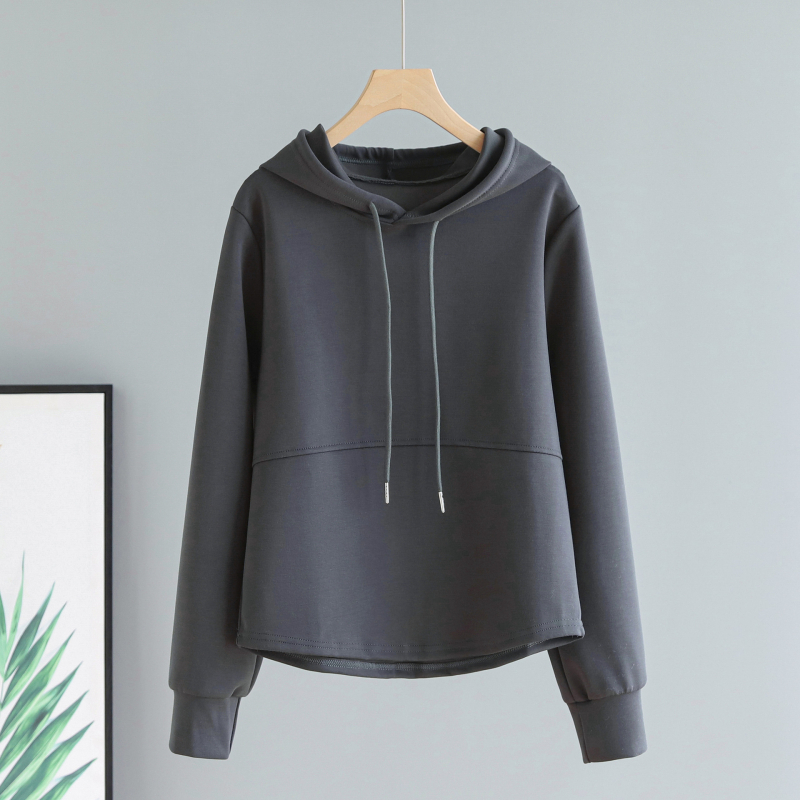 Tavaszi és őszi új kapucnis pulóver rövid kabát női hongkongi stílusú forró lány karcsúsított sportpulóver hétköznapi hosszú ujjú felső divatos