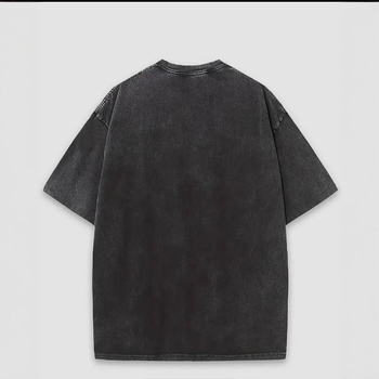 Csontvázmintás, laza, rövid ujjú póló, rock, amerikai, sötét, retró, mosott mintával