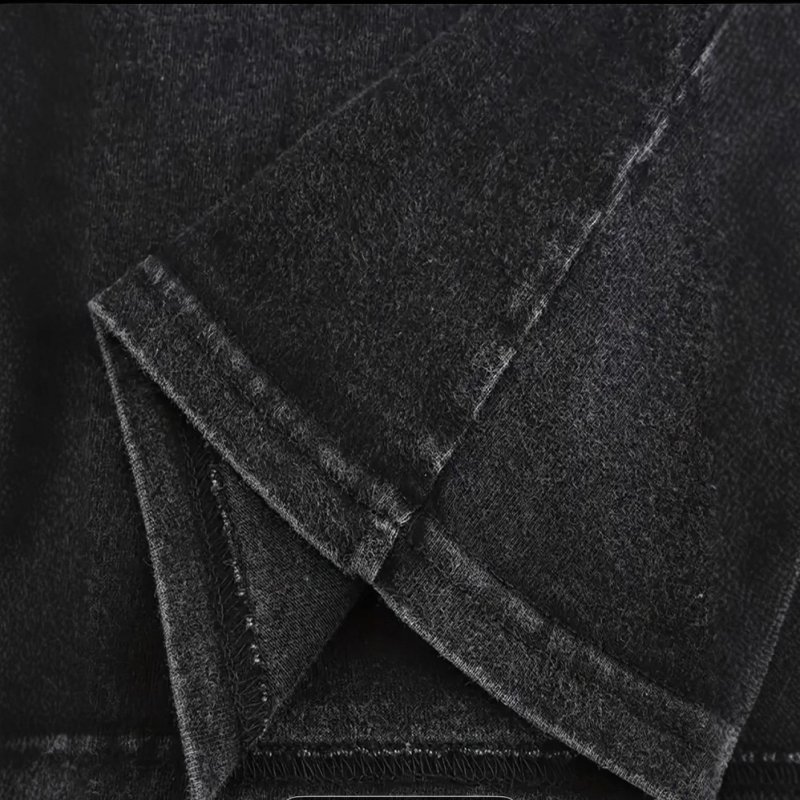 Csontvázmintás, laza, rövid ujjú póló, rock, amerikai, sötét, retró, mosott mintával