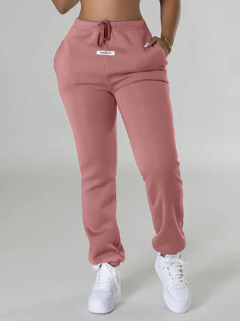 2024-es Cross-border Explosions egyszínű, lezser, laza, polár bélésű nadrág, melegítőnadrág