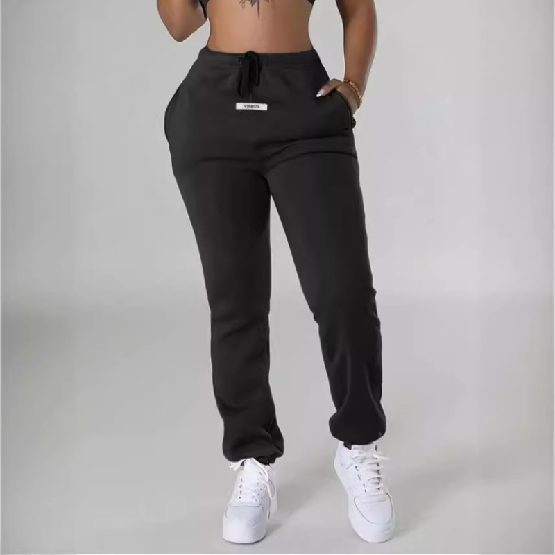 2024-es Cross-border Explosions egyszínű, lezser, laza, polár bélésű nadrág, melegítőnadrág