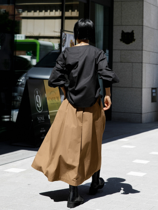 Női A-vonalú szoknya, középhosszú, európai és amerikai divatos, lezser szoknya, mindenhez illő, nagy szárú, elegáns, laza szoknya