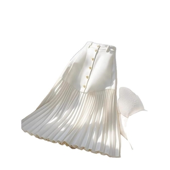 Уникалната и красива крушовидна пола с висока талия, покриваща ханша и отслабваща с бял шев, за жени.