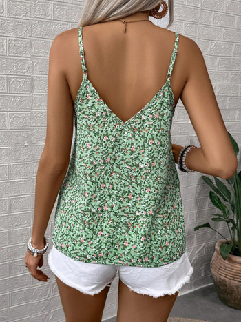 Γυναικείο Γιλέκο Xibo Cross-border 2025 Explosions Summer European and American με φλοράλ στάμπα, μικρό, με σχέδιο