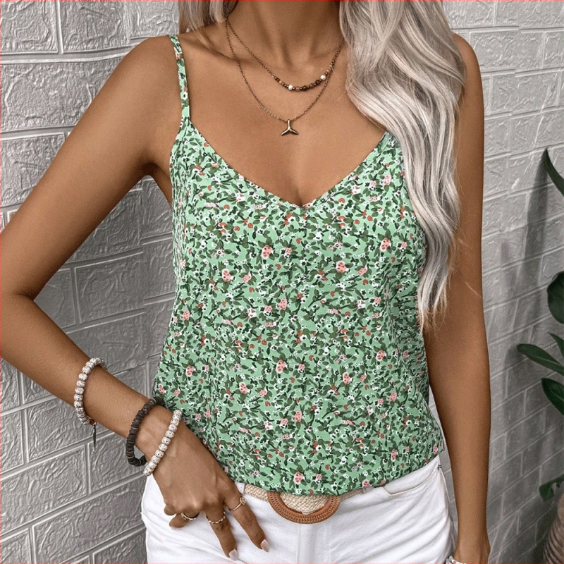 Xibo női határokon átnyúló 2025-ös robbanások nyári európai és amerikai női virágmintás, kis méretű mellényfelső