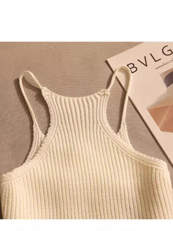 Γυναικείο μαύρο πλεκτό τοπ με στενή εφαρμογή, για την άνοιξη και το φθινόπωρο, τρισδιάστατο πουκάμισο με σχέδιο λουλουδιών, αμάνικο φανελάκι